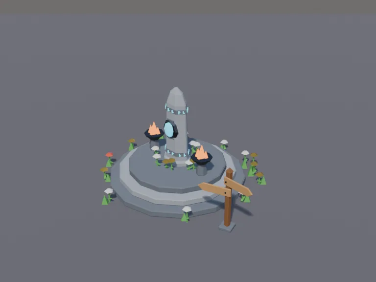 Glowing Rune Waystone, view 3