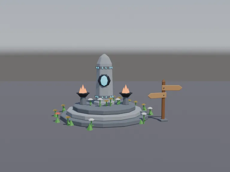 Glowing Rune Waystone, view 4