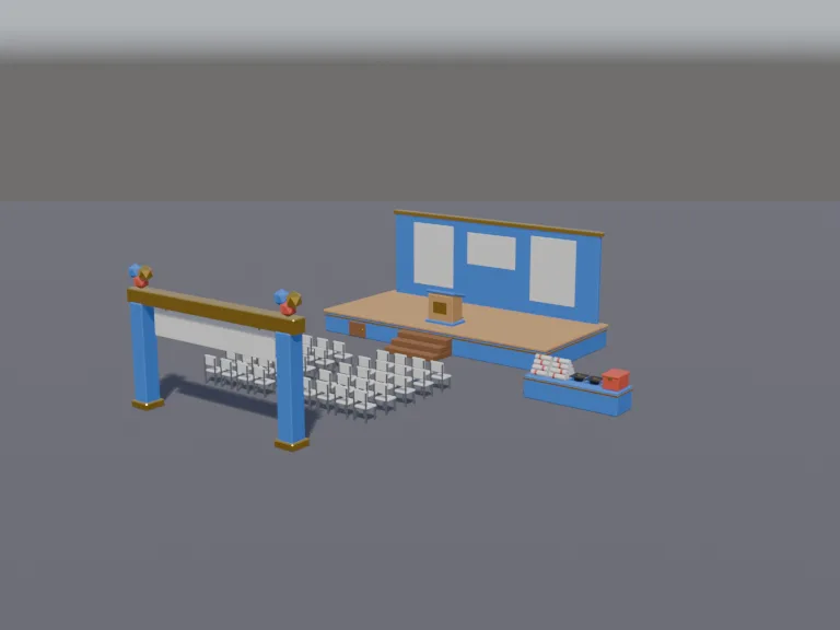 Graduation Stage Set, view 2