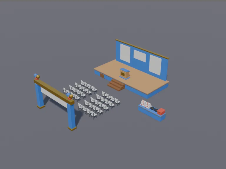 Graduation Stage Set, view 3