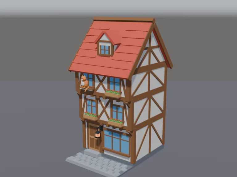Half-Timbered Townhouse, view 2