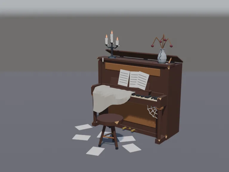 Haunted Upright Piano, view 2