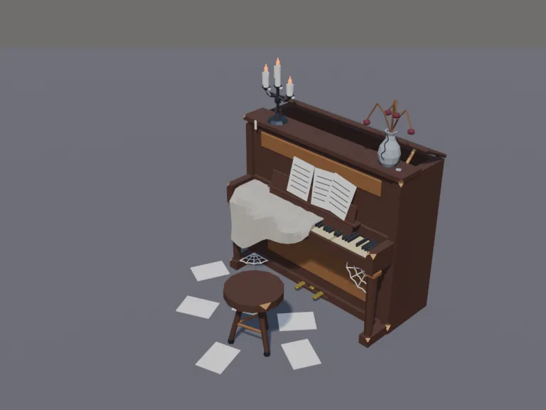 Haunted Upright Piano, view 3