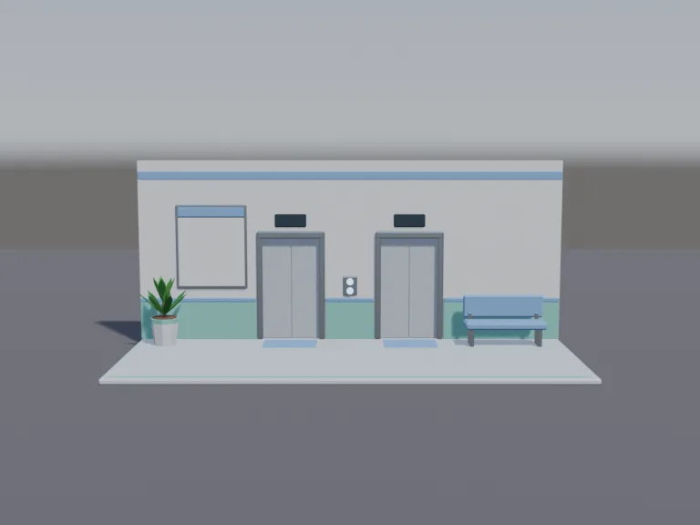 Hospital Elevator Lobby, view 4