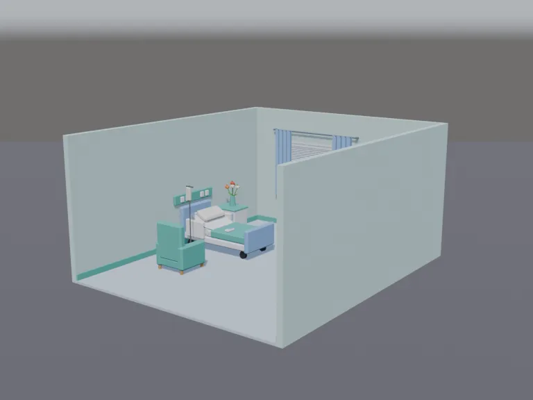Hospital Patient Room, view 2