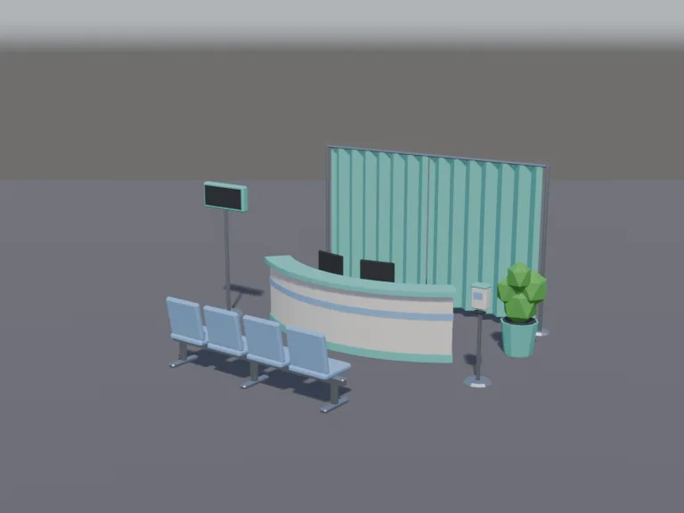 Hospital Reception Desk, view 2