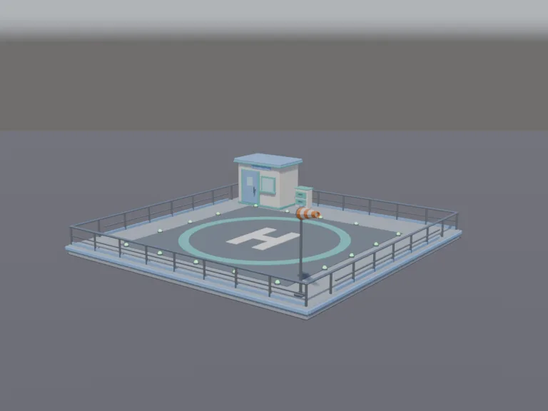 Hospital Rooftop Helipad, view 2