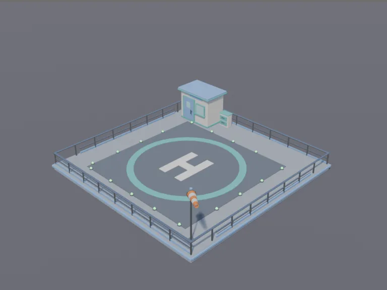 Hospital Rooftop Helipad, view 3
