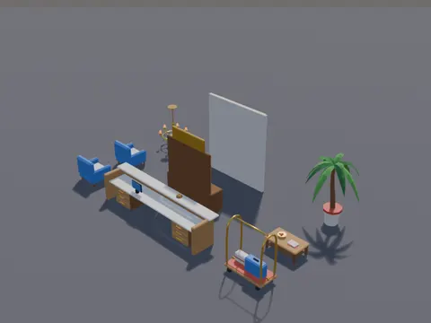 Hotel Lobby Set