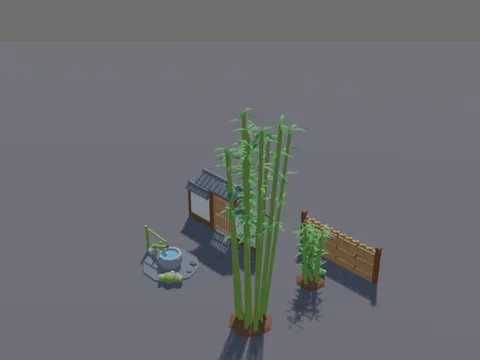 Japanese Bamboo Garden Set