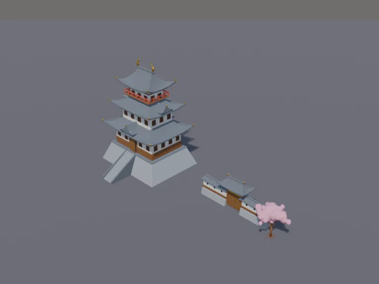 Japanese Castle Keep, view 3