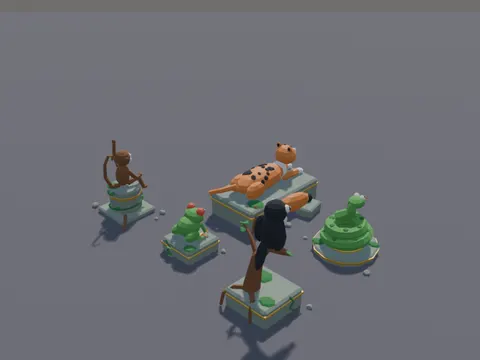 Jungle Temple Animals