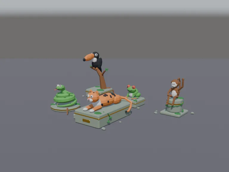 Jungle Temple Animals, view 2