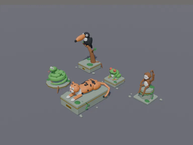 Jungle Temple Animals, view 3
