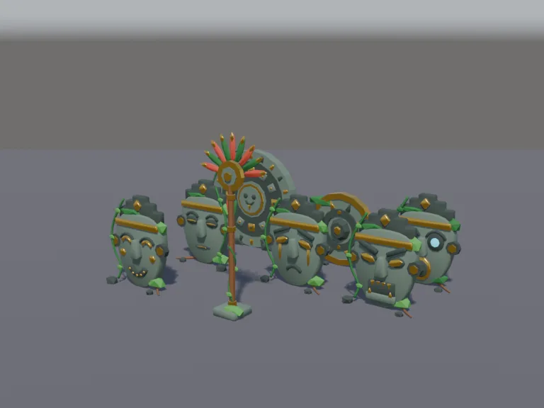 Jungle Temple Mask Set, view 2
