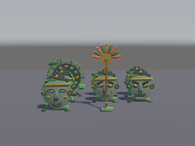 Jungle Temple Mask Set, view 4