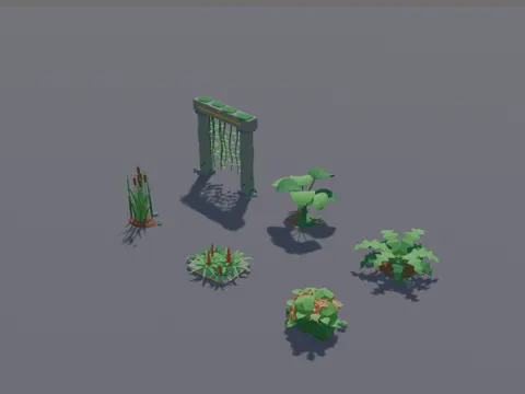 Jungle Temple Plants