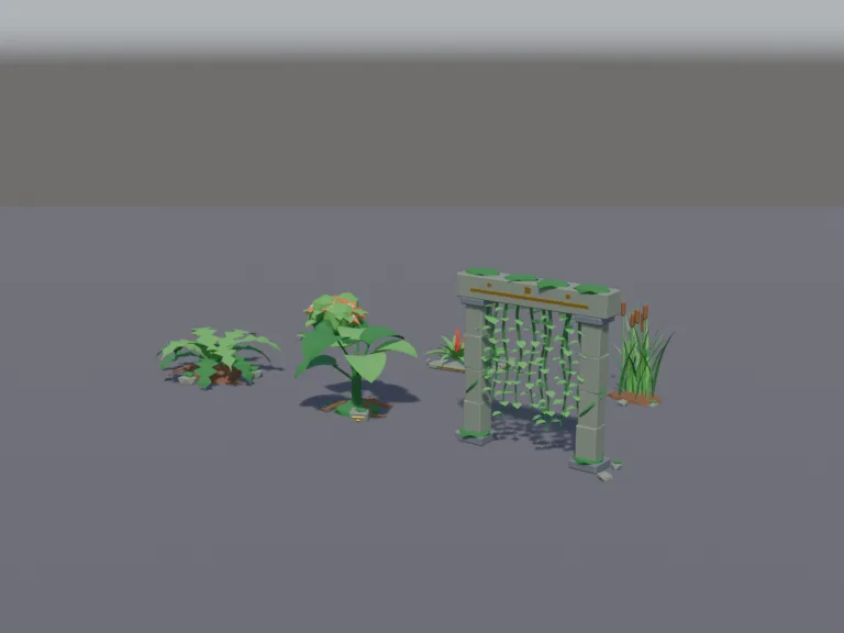 Jungle Temple Plants, view 2