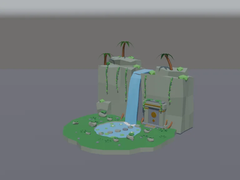 Jungle Waterfall Temple, view 2