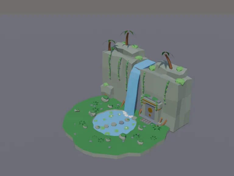 Jungle Waterfall Temple, view 3
