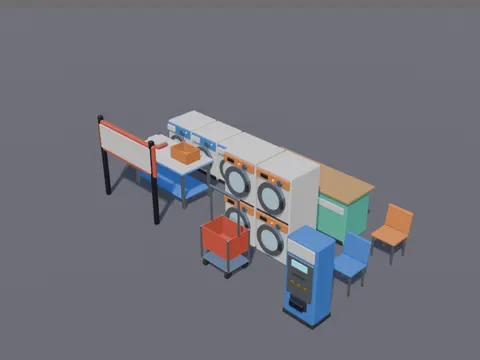 Laundromat Shop Set