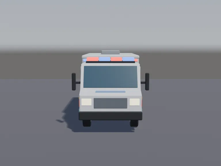 Low-Poly Ambulance, view 4