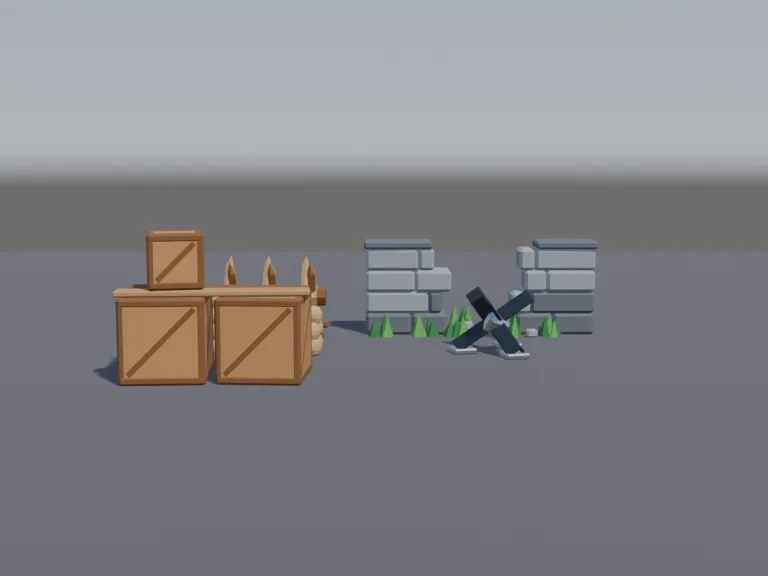 Low-Poly Barricade Set, view 4