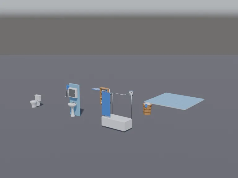 Low-poly Bathroom Set, view 2