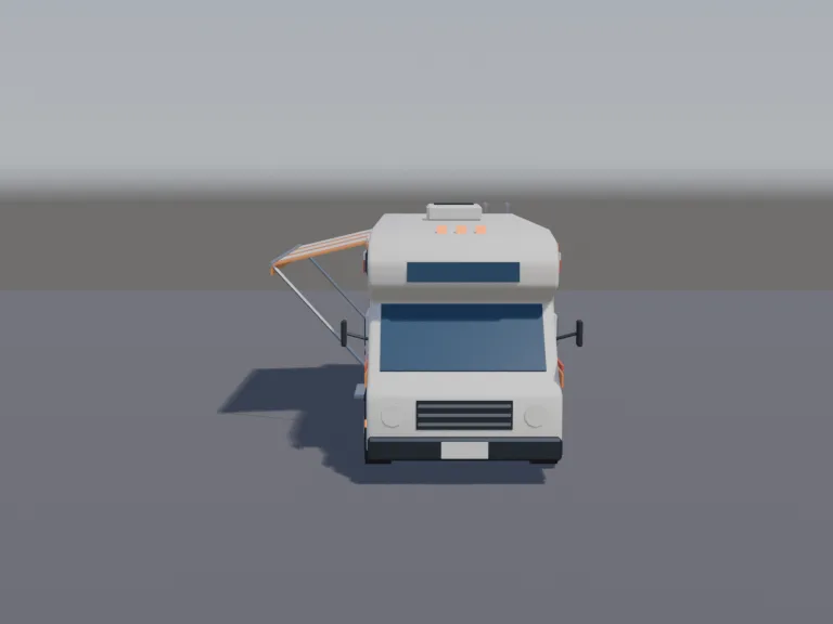 Low-Poly Camper RV, view 4