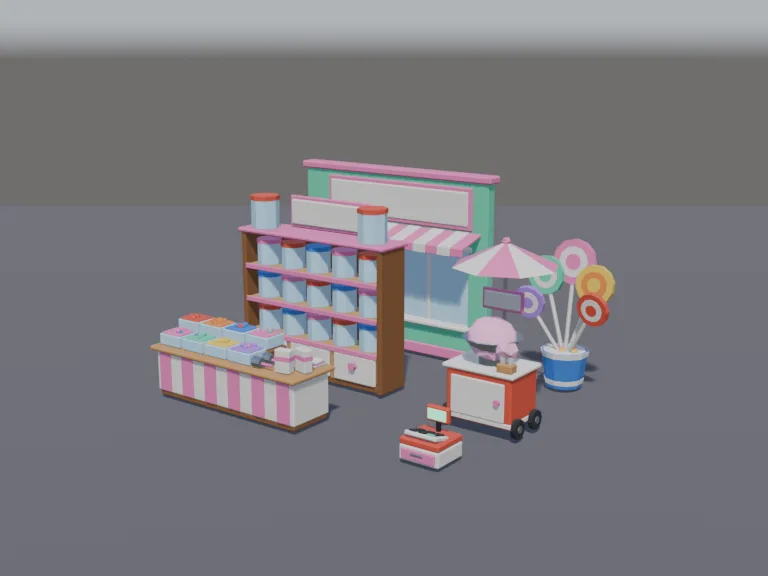 Low-Poly Candy Store, view 2