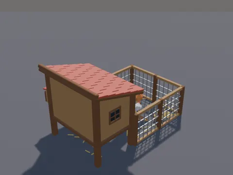 Low-Poly Chicken Coop