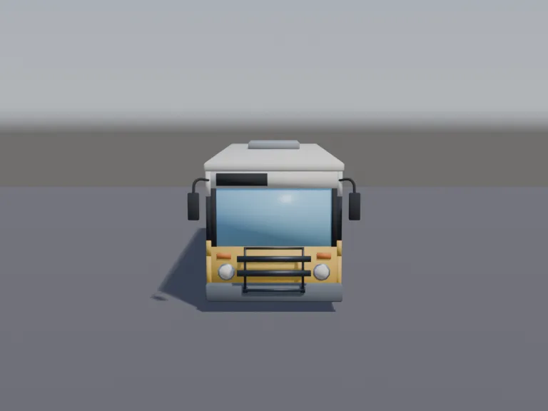 Low-poly City Bus, view 4