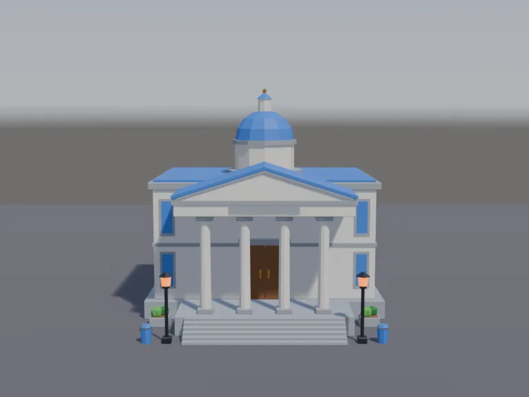 Low-Poly Courthouse, view 3