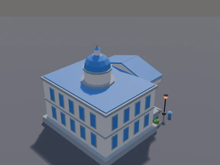 Low-Poly Courthouse, view 4
