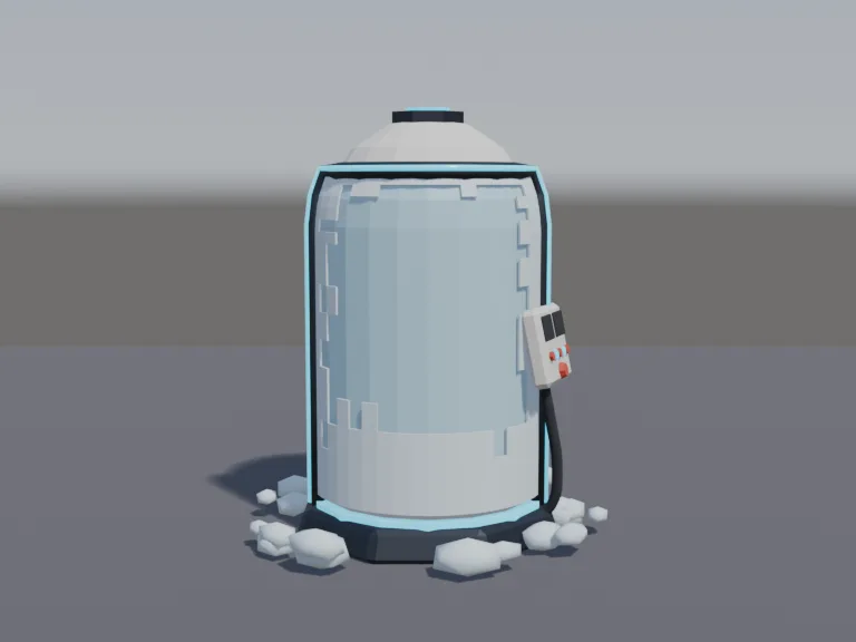 Low-Poly Cryo Pod, view 3