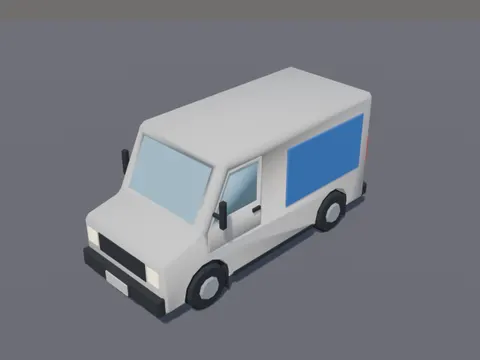 Low-Poly Delivery Van
