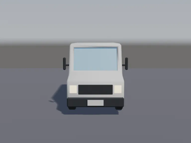 Low-Poly Delivery Van, view 3