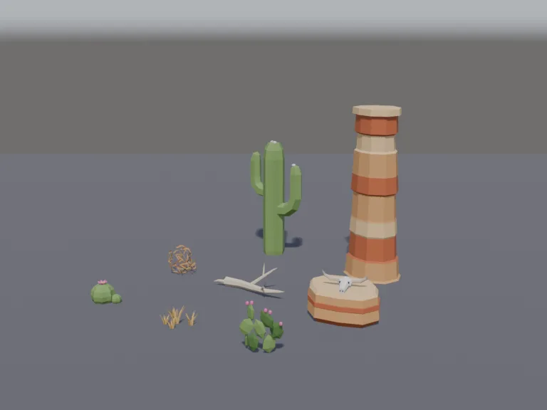 Low-Poly Desert Props, view 2