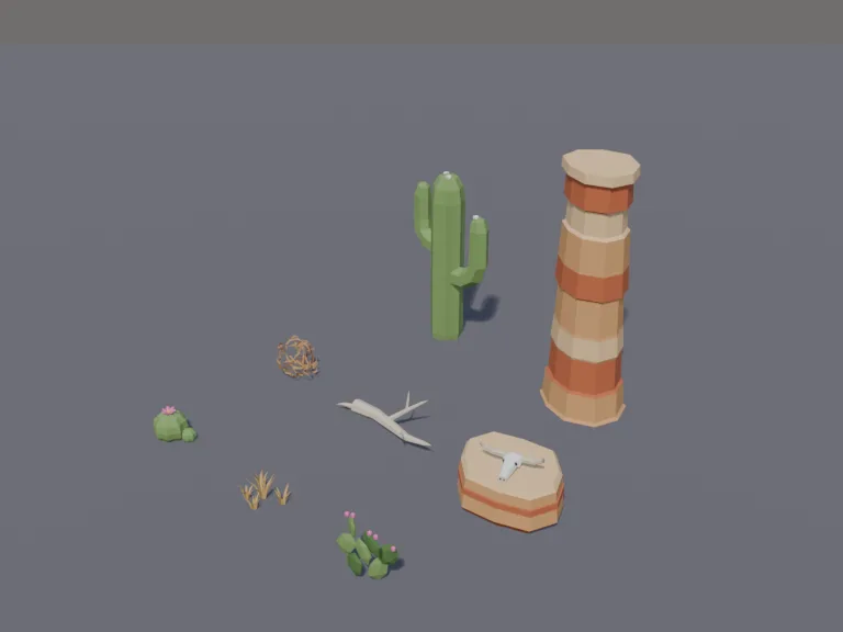 Low-Poly Desert Props, view 3