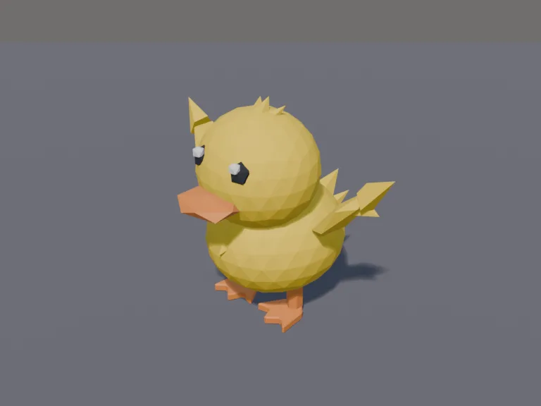 Low-Poly Duckling Pet, view 3
