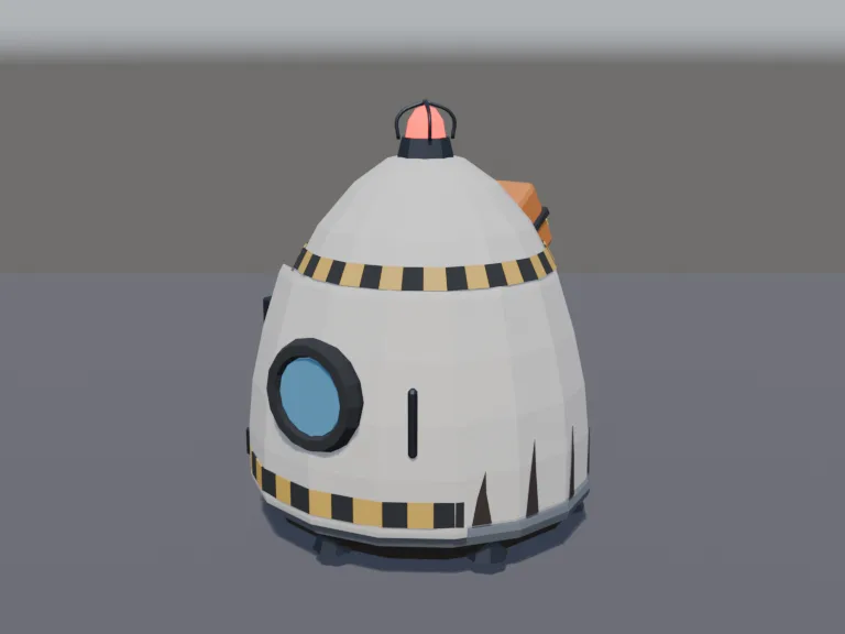 Low-Poly Escape Pod, view 2