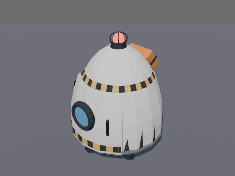 Low-Poly Escape Pod, view 3