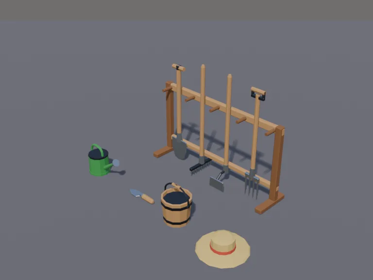 Low-Poly Farm Tools, view 3
