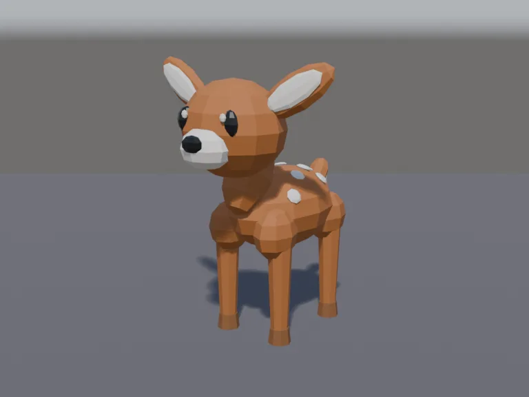 Low-Poly Fawn Pet, view 2