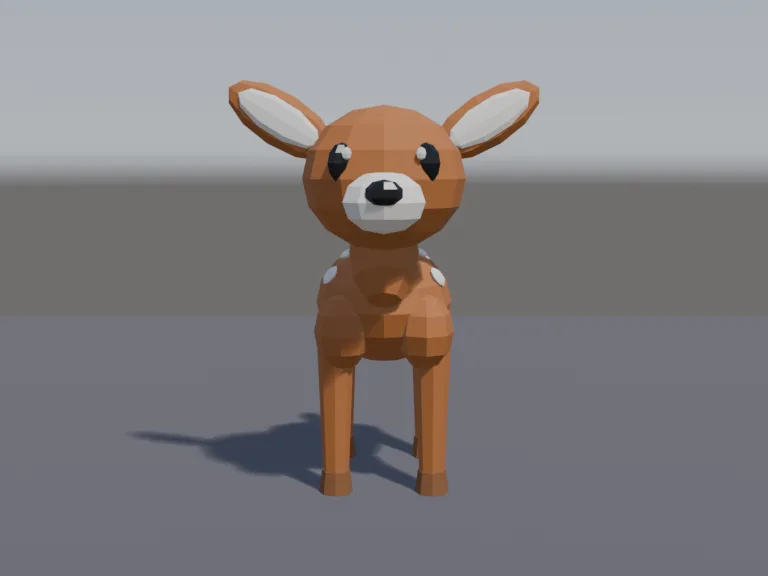 Low-Poly Fawn Pet, view 4