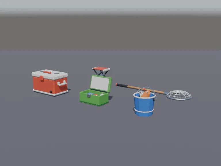 Low-Poly Fishing Gear, view 2