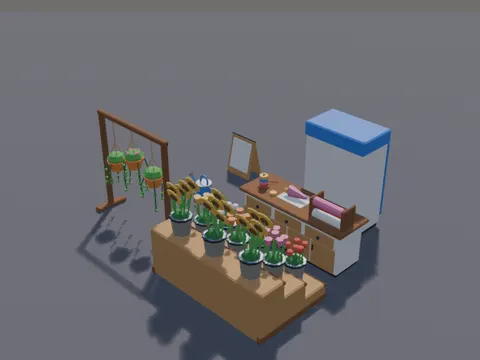 Low-Poly Flower Shop