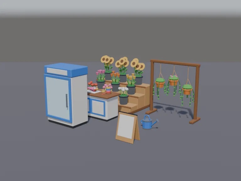 Low-Poly Flower Shop, view 2