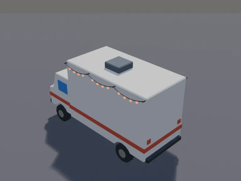 Low-Poly Food Truck, view 4