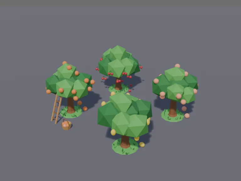 Low-Poly Fruit Trees, view 3